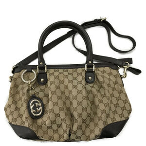 Gucci Handbag GG Canvas Sukey Strap